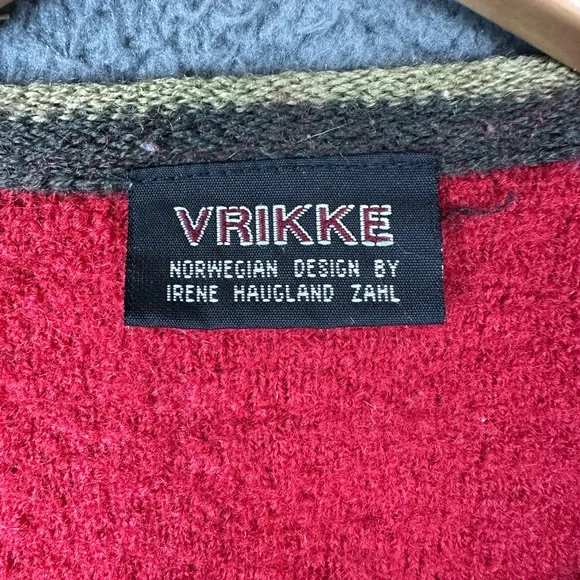 Vrikke Red Wool Waistcoat Women’s Small Irene Haugland Zahl 100% Wool - Picture 3 of 6